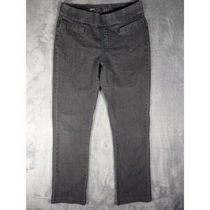 Lee Style Up Women's 10 Medium Gray Pull On Straight Leg Stretch Denim Pants